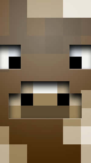 像素化Minecraft角色面孔，有大眼同張開嘅嘴。