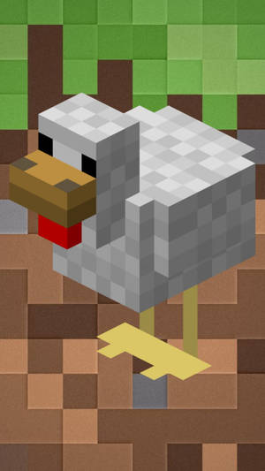 Minecraft遊戲環境中的像素化雞