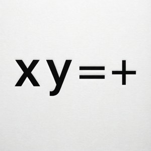 帶紋理白色紙張上的黑色數學方程式 xy=+