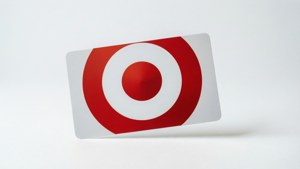白色背景上帶有紅色靶心標誌的Target禮品卡