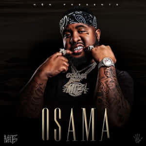 饒舌歌手 Osama 帶著紋身和鑽石戒指為音樂專輯封面擺姿勢。 — 說唱歌手 壁紙