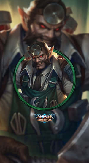 來自 Mobile Legends 的兇猛精靈戰士，擁有紅眼睛和放大鏡頭盔。