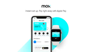 智能手機和智能手錶顯示 Mox Card 應用程式，餘額為 20000 HKD，用於 Apple Pay。