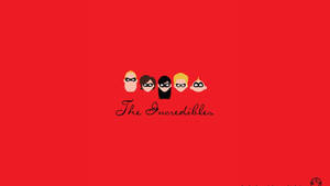 The Incredibles 標誌，在紅色背景上展示五個戴面具的超級英雄面孔。