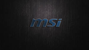 深色皮革紋理背景上的 MSI 標誌