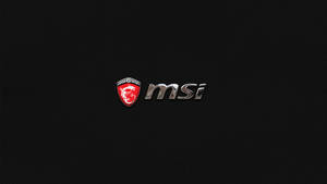 MSI遊戲標誌，帶有紅色龍紋章，位於黑色紋理表面上。