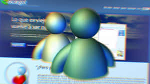 兩個風格化的3D人形在數位網頁上，帶有西班牙文文字和心形圖標。