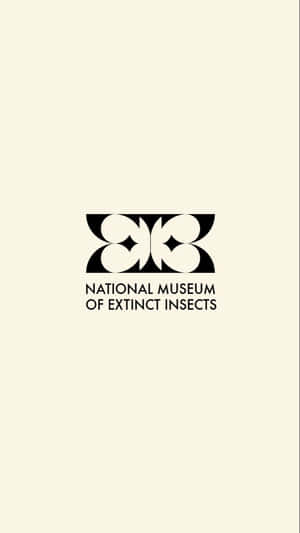 National Museum of Extinct Insects 標誌，帶有抽象昆蟲設計。 — 極簡美學 壁紙