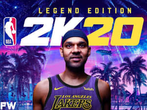 NBA 2K20 Legend Edition 封面，以湖人球員為主角，背景為霓虹熱帶夜景。