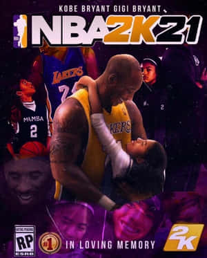 高比拜仁在NBA 2K21封面深情擁抱女兒吉吉。