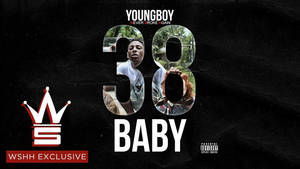 YoungBoy Never Broke Again 的《38 Baby》專輯封面，數字 38 內有肖像。