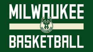 Milwaukee Bucks 籃球隊標誌和文字在綠色背景上