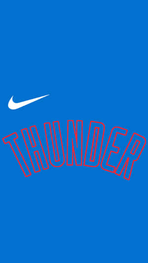 藍色背景上的Nike Thunder標誌