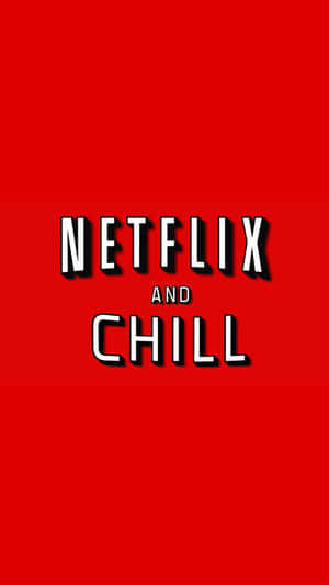 紅色背景上的Netflix and Chill文字標誌