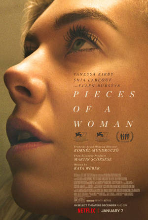 電影《Pieces of a Woman》海報，女性臉部在溫暖光線中。 — Netflix GIF 壁紙
