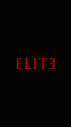 黑色背景上的紅色反轉文字 ELITE — 火影忍者海報 壁紙