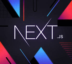 深色背景上帶有彩色幾何形狀的 Next.js 標誌
