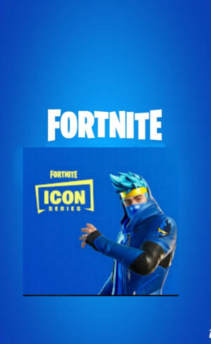 Fortnite Icon Series 角色，身穿藍色服裝，藍色頭髮，戴著黃色頭帶。