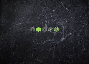 刮花黑色背景上的 Node.js 標誌