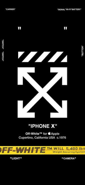Off White Logo 背景 — iPhone Air 壁紙