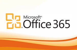 Microsoft Office 365 標誌，帶有橙色圖示和漸變波浪。
