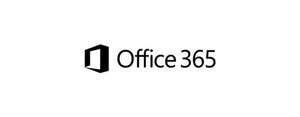 白色背景上的黑色 Microsoft Office 365 標誌