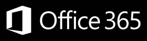 黑色背景上的白色Microsoft Office 365標誌