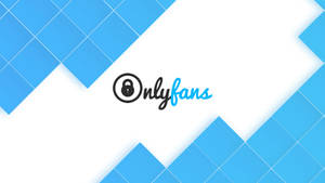 帶有藍色菱形背景的 OnlyFans 標誌。 — 藍白 壁紙