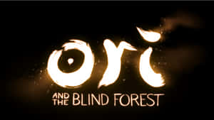 在深色背景上為Ori and the Blind Forest設計的發光金色標題文字。