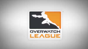 Overwatch League 標誌，在黑色和橙色背景上有白色英雄剪影。 — 鬥陣特攻 GIF 壁紙