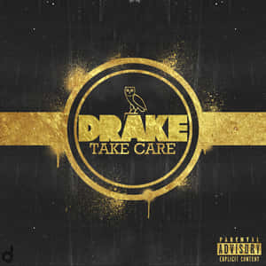 Drake的「Take Care」專輯封面，黑色背景上有金色貓頭鷹標誌。
