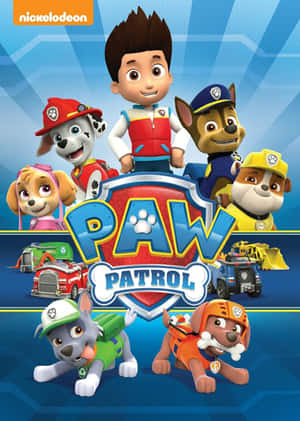 宣傳海報中的 Paw Patrol 角色和車輛。