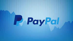 PayPal 標誌在藍色漸變背景上，帶有抽象波浪設計。 — 凌志標誌 GIF 壁紙