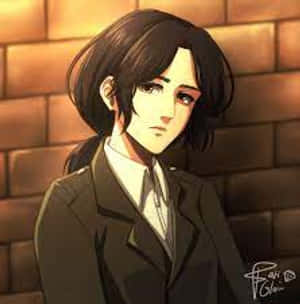 穿著校服的動漫女孩站在磚牆前，溫暖照明。