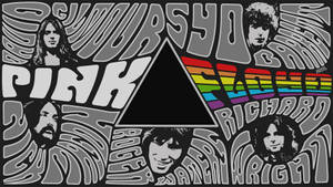 Pink Floyd 樂隊海報，帶有棱鏡和彩虹設計。