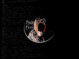 Pink Floyd《The Wall》專輯封面，黑色背景上有尖叫面孔和手寫歌詞。