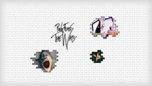 Pink Floyd The Wall 專輯封面藝術，角色衝破磚牆。
