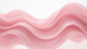 粉紅色半透明波浪在白色背景上平穩流動
