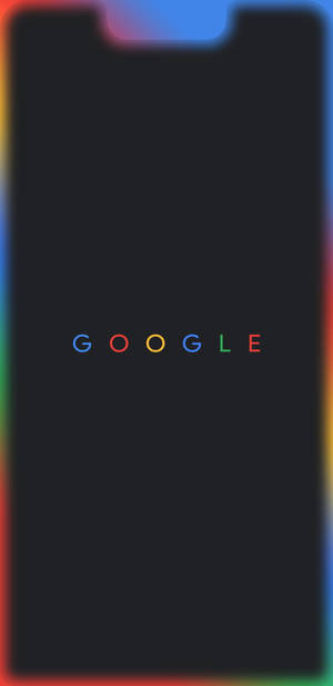 智能手機屏幕上的 Google 標誌，帶有彩虹邊框光芒。