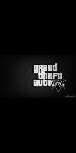 深色紋理背景上的 Grand Theft Auto V 遊戲標誌 — 省電 壁紙