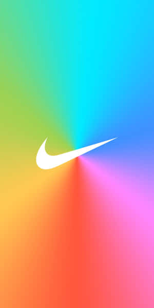 Nike標誌在彩色漸變背景上 — 18:9 壁紙