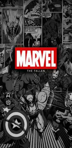 漫畫風格的Marvel超級英雄與紅色標誌