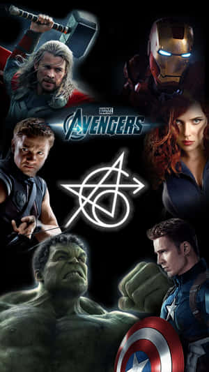 Marvel 復仇者聯盟團隊，包括雷神、變形俠醫、鐵甲奇俠、美國隊長、黑寡婦和鷹眼。 — 復仇者聯盟 壁紙