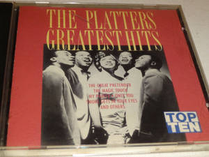 The Platters Greatest Hits 的CD封面，附有團體照片和歌曲名稱。