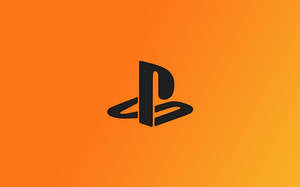 橙色漸變背景上的PlayStation標誌