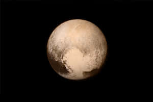 冥王星的冰面，在黑色太空背景下呈現多種紋理。
