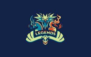 一個遊戲標誌，包含三個傳奇生物和單詞 legends。 — 可愛寵物小精靈 壁紙