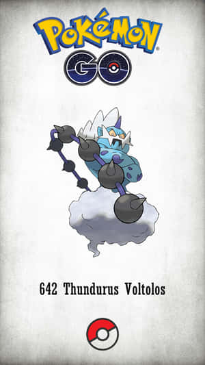 雷電雲（Voltolos）Pokémon GO 角色漂浮在雲上，帶有避雷針。
