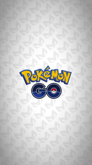 Pokemon GO 應用程式標誌在灰色圖案背景上。