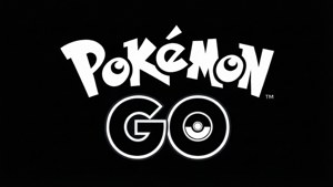 黑色背景上的白色Pokémon GO標誌